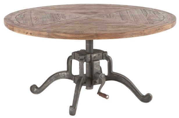 Home Trends & Design Industrial Loft Weathered Gray Coffee Table-0