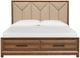 Magnussen Home® Callisto Santa Cruz/Bourbon Brown King Panel Storage Bed with Upholstered Headboard-2