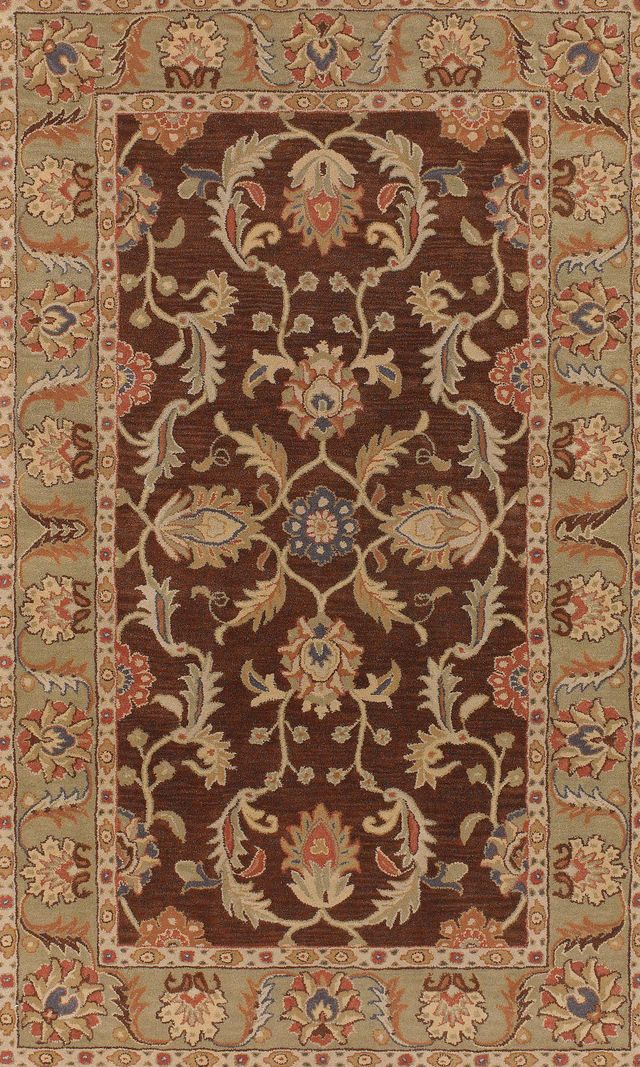 Surya Caesar Brown Multi Floral 5'x8' Area Rug-0