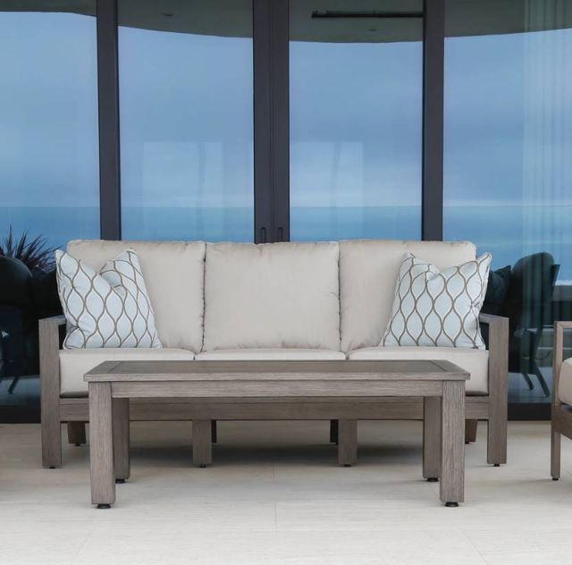 Sunset West Laguna Driftwood Metal Outdoor Coffee Table-2
