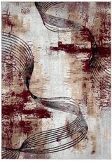 Beige-Gray-Red