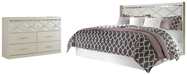Signature Design by Ashley® Dreamur 2-Piece Champagne King/California King Panel Headboard Bed Set-0