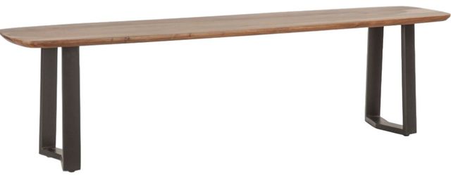 Home Trends & Design Salerno Gray Septarian/Natural Bench-0