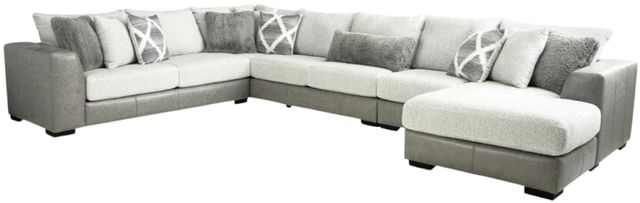 Albany Industries 4-Piece Attract Dove Right-Arm Facing Chaise Sectional-0