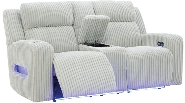 Signature Design by Ashley® Forest Lake Alloy Power Reclining Loveseat with Console-4