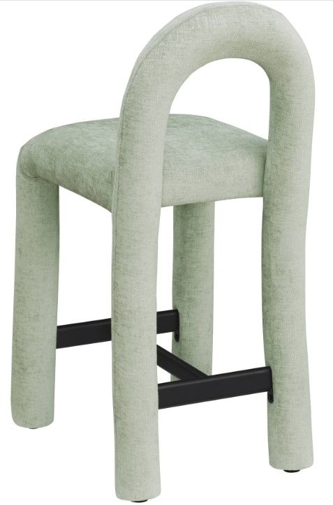Meridian Furniture Amari Mint Upholstered Counter Stool-4