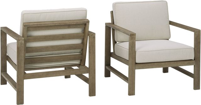 Signature Design by Ashley® Fynnegan Light Brown Outdoor Lounge Chair-2