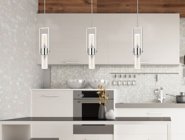 Cal® Lighting & Accessories Redmond Chrome Mini Pendant-2