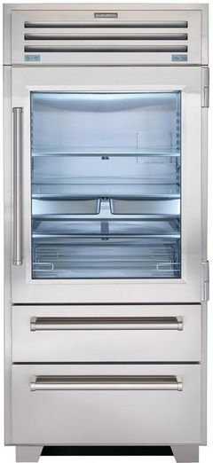 Sub-Zero® PRO Series 36 in. 22.7 Cu. Ft. Stainless Steel Frame Bottom Freezer Refrigerator