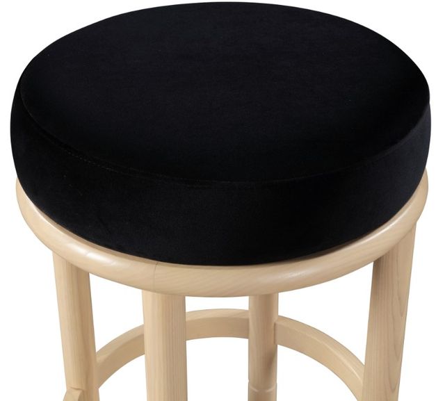 Meridian Furniture Monette Black/Natural Upholstered Counter Stool-2