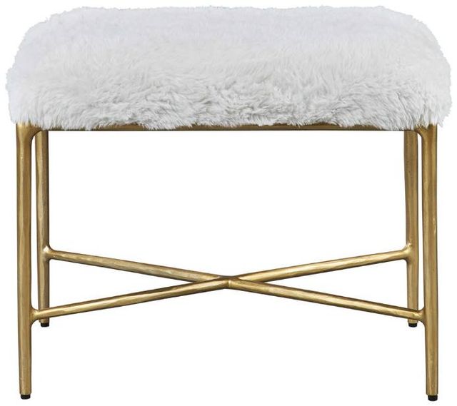 Uttermost® Charmed Cream/Soft Gold Small Bench-3