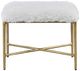 Uttermost® Charmed Cream/Soft Gold Small Bench-3