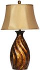 H & H Lamp Bronze & Gold Marble Lamp-0