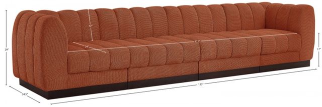 Meridian Furniture Quinn 4-Piece Cognac Modular Sofa-2