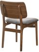 Armen Living Lima 2-Piece Gray/Walnut Dining Side Chair Set-4
