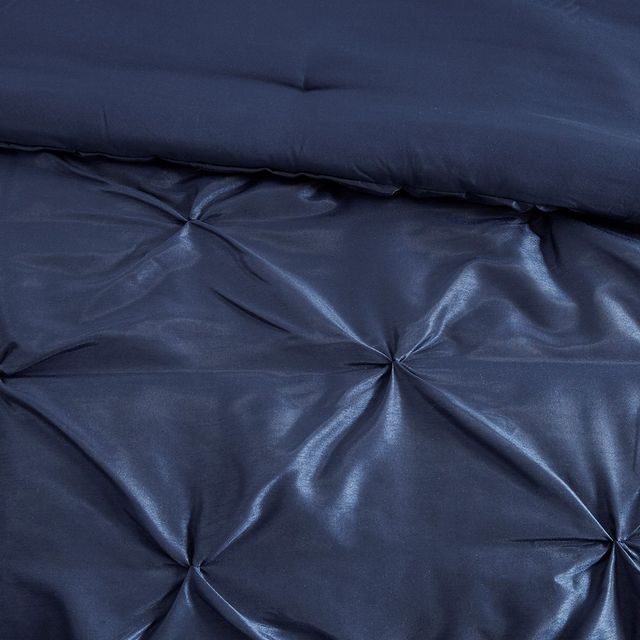 Olliix by Madison Park Laurel 7 Piece Navy California King Tufted Comforter Set-4
