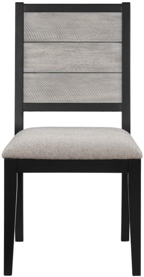 Coaster® Elodie 2-Piece Black/Dove Grey Upholstered Dining Side Chair Set-1