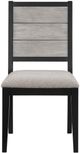Coaster® Elodie 2-Piece Black/Dove Grey Upholstered Dining Side Chair Set-1