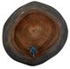 International Furniture Direct Parota Epoxy Stained Brown Chairside Table with Black Base-2