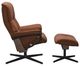 Stressless® by Ekornes® Customizable Mayfair Small Manual Recliner and Ottoman with Cross Base-1