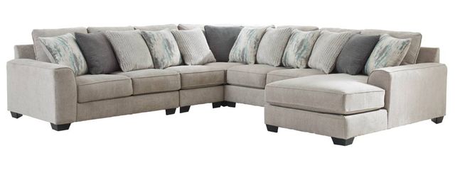 Benchcraft® Ardsley 2-Piece Pewter Sectional with Ottoman-1
