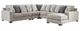 Benchcraft® Ardsley 2-Piece Pewter Sectional with Ottoman-1