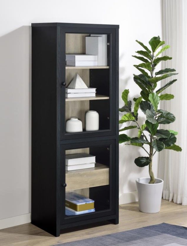 Coaster® Denison Black Media Tower Cabinet-1