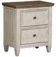 Liberty Furniture Heartland Two-Tone Antique White/Tobacco Nightstand with Charging Station-1