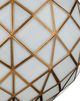 Currey & Company Polyhedron Antique Brass/White Medium Pendant-3