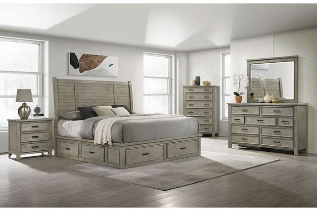 Elements International Sullivan Drift Gray Nightstand-3