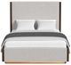 Elements International Brisbane Boucle Beige/Brown Queen Upholstered Panel Bed-3