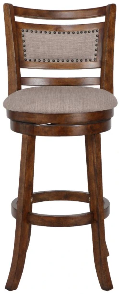 New Classic® Home Furnishings Aberdeen Brown Swivel Bar Stool-2