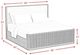 Elements International Sylvie Natural/White Upholstered King Panel Bed-2