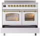 Ilve® Nostalgie II Series 40" White Pro Style Induction Range-4