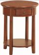 Whittier Wood® Furniture McKenzie Glazed Antique Cherry Round Side Table-0