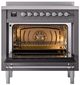 Ilve® Nostalgie II Series 36" Matte Graphite Pro Style Induction Range-1