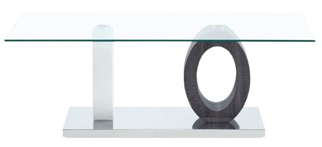 Global Furniture USA T1628 3-Piece Glass Top Occasional Table Set with Black Base-1