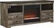 Signature Design by Ashley® Trinell Brown 63" TV Stand with Electric Fireplace Insert-0