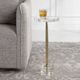 Uttermost® Groove Crystal Top Drink Table with Brushed Gold Base-1
