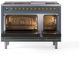 Ilve® Nostalgie II Series 48" Blue Grey Pro Style Dual Fuel Range-2