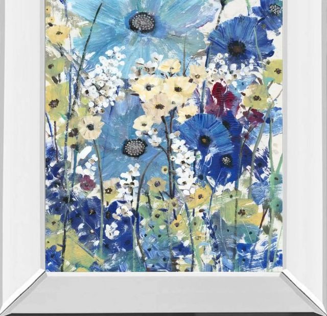 Classy Art Garden Blues II by Tim OToole Mirror Framed Wall Art-1