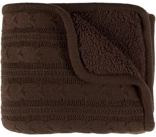 Surya Tucker Dark Brown 50"x60" Throw Blanket-0