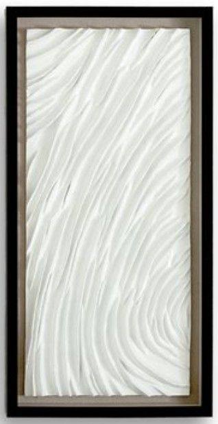 YHD White Textured Tranquility I 3D Wall Art-0