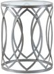 Olliix by Madison Park Tempered Glass Accent Table with Grey Base -0