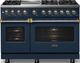Viking® 5 Series 48" Slate Blue Pro Style Dual Fuel (NG) Range with Brushed Brass Trim-2