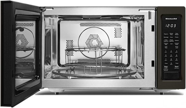KitchenAid® 1.5 Cu. Ft. Black Stainless Steel with PrintShield™ Finish Countertop Convection Microwave-2