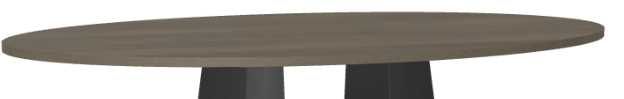 Amisco Customizable Gemma Birch Veneer 72" Oval Dining Table-1