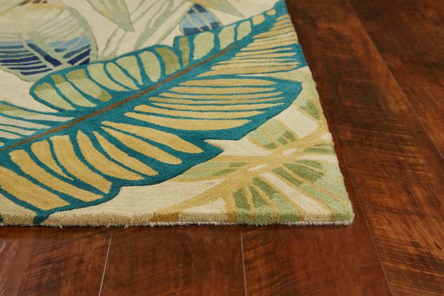 KAS Rugs Sparta Ivory/Teal Nassau 5'x8' Rug-1