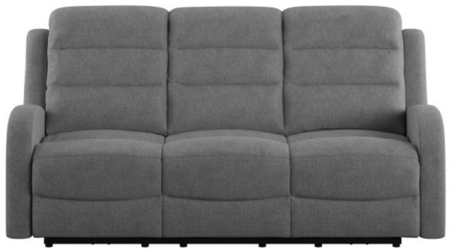 Emerald Home Harvey Gray Power Reclining Sofa with Power Headrest-3