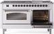 Ilve® Nostalgie II Series 60" White Pro Style Dual Fuel Range-3